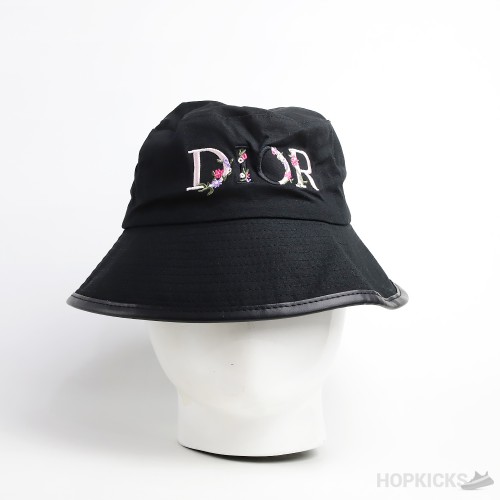 Dior Pink Logo Black Hat